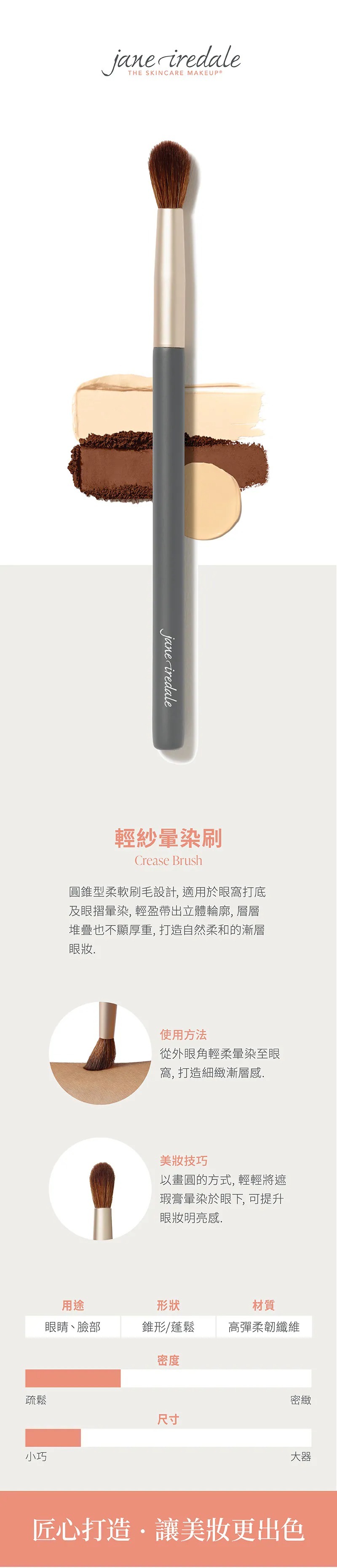 Jane Iredale愛芮兒珍輕紗暈染刷 混色刷 眼摺刷
