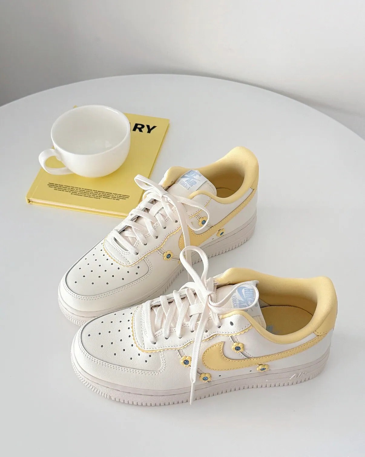 Nike Air Force 1'07 低筒 小花 小雛菊 檸檬奶油