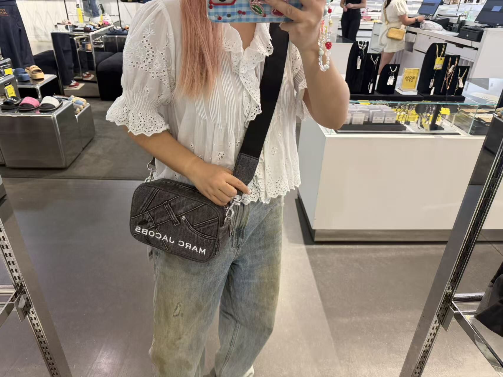 【直播】Marc Jacobs LX062647 牛仔相機包(黑色)