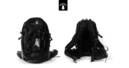 0627HA64-HANAHAII-CLOTH-Hanahaii 2026 新款重工黑魂幾何機器兔多口袋減壓機能後背包（A64）