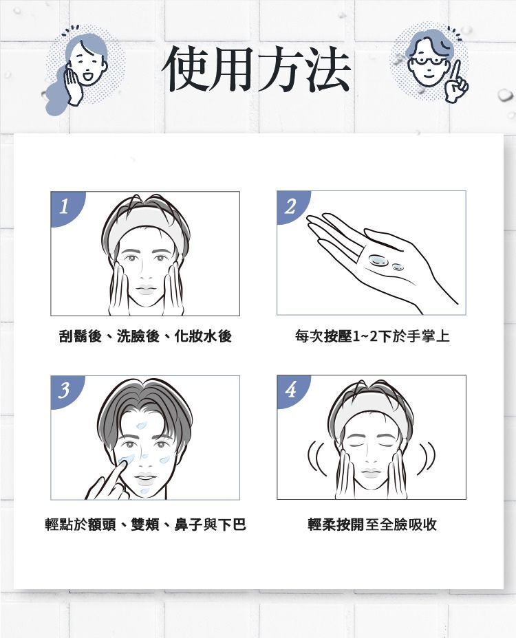 Ekam進階全效凝露使用步驟教學圖