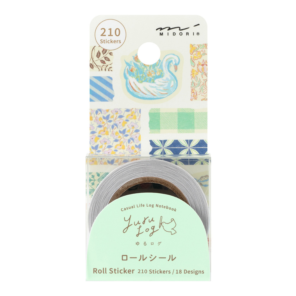Yuru Log捲狀貼紙 復古｜MIDORI