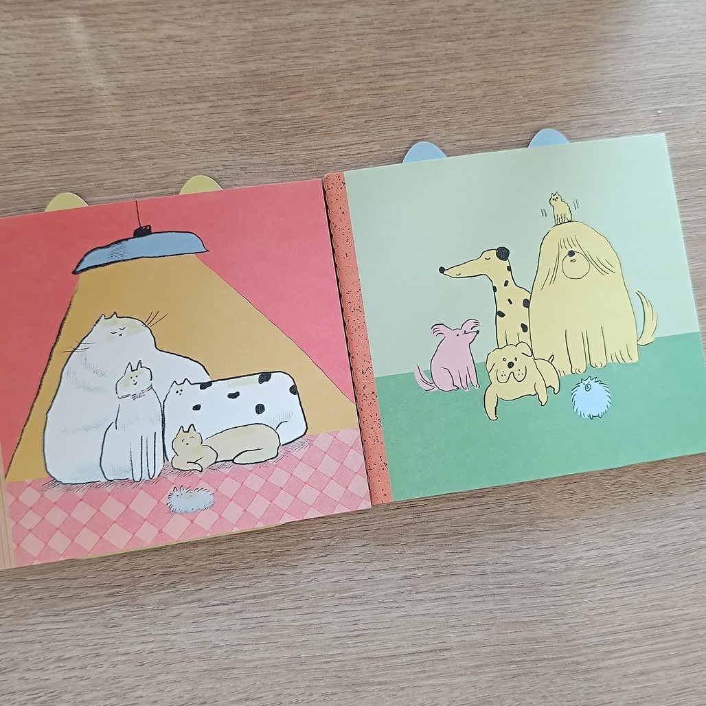 韓mindobitto．Family note 空白筆記本 附造型書籤 貓咪/狗狗