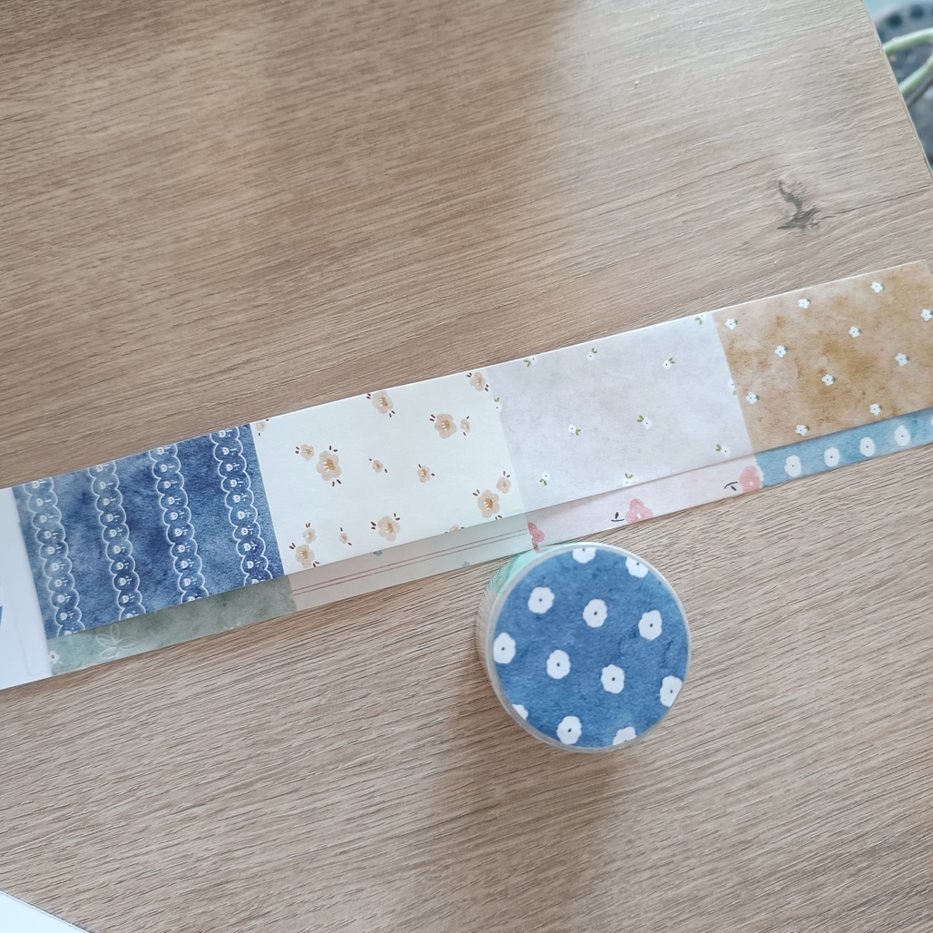 韓Maison de Summer．Floral Pattern 4cm和紙膠帶 <整捲/分裝>