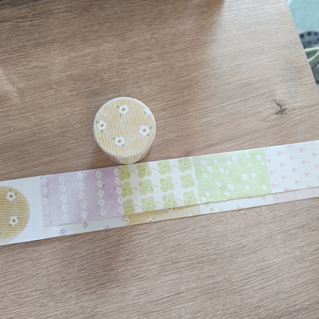 韓Maison de Summer．Spring Floral 4cm和紙膠帶 <整捲/分裝>