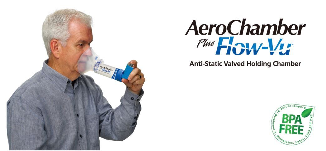 Aerochamber 噴霧劑助吸器 (面罩型 - 標準成人)