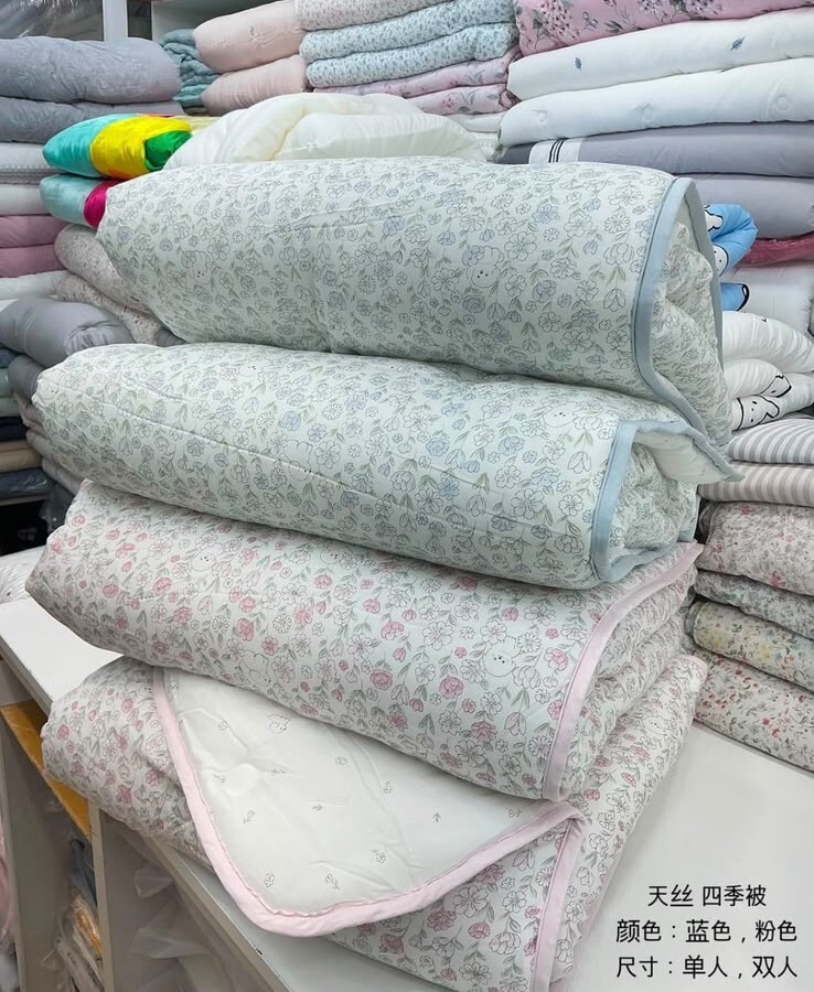 O98 100%天絲四季被 S Size: 160x210 $499 / Q size: 200x230 $599 枕頭袋$109/1個 $199/2個 made in korea