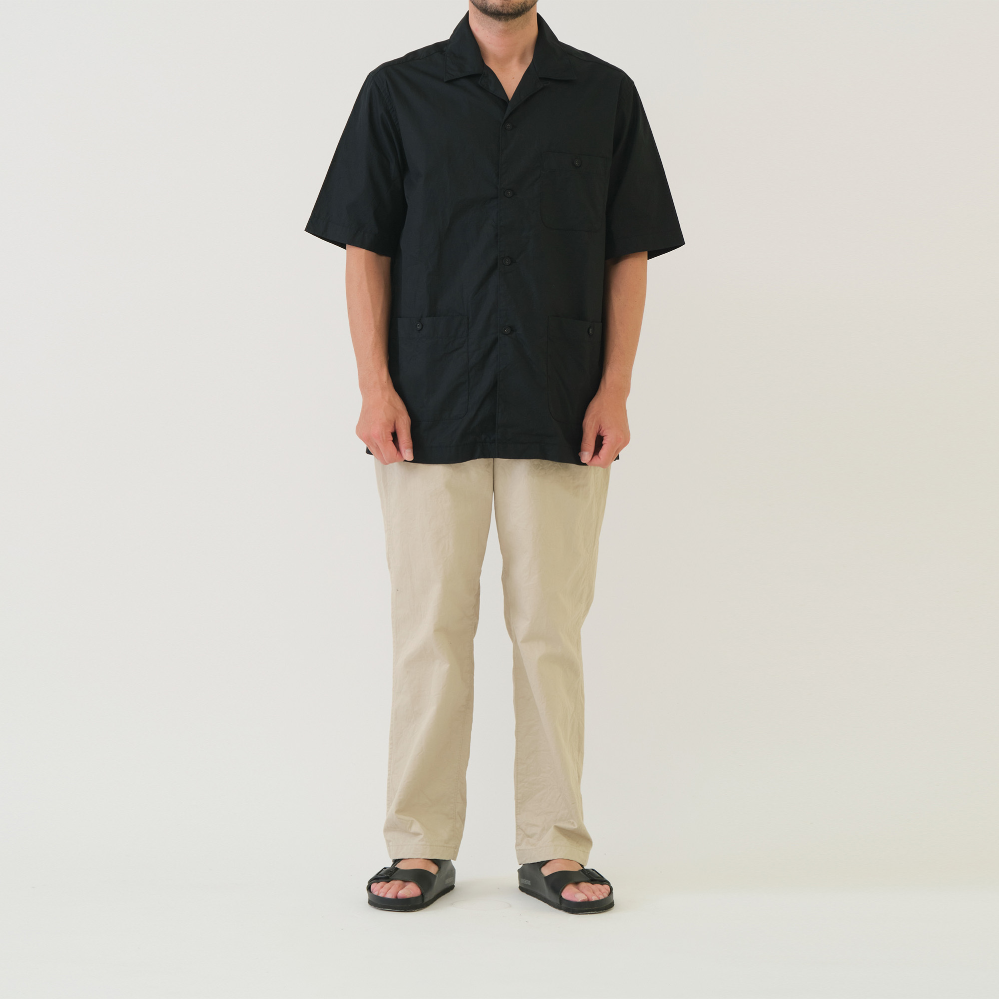 Sage De Cret - Thomas Mason Broadcloth Open Collar Shor