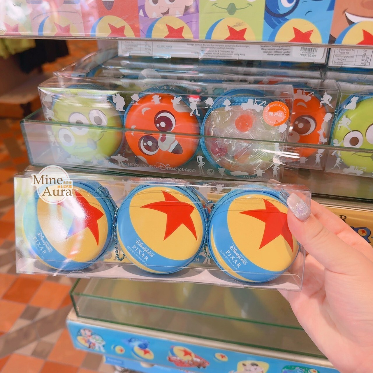 皮克斯 Pixar 玩轉夏日系列 經典 圖案 糖果 小圓包 吊飾 3入組 -香港迪士尼樂園