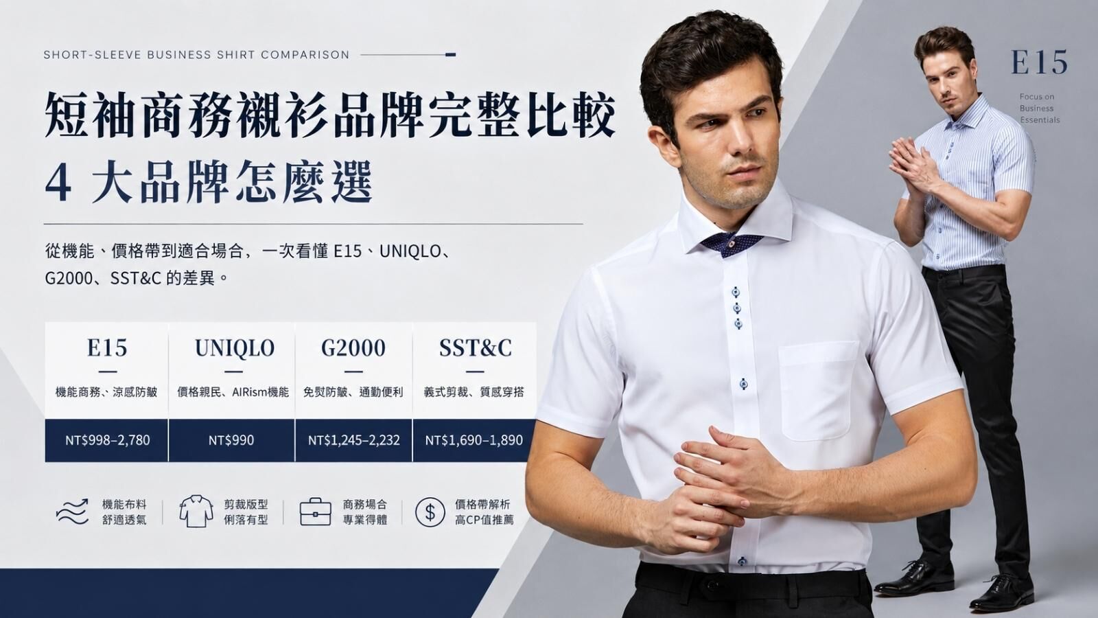 商務短袖襯衫品牌完整比較