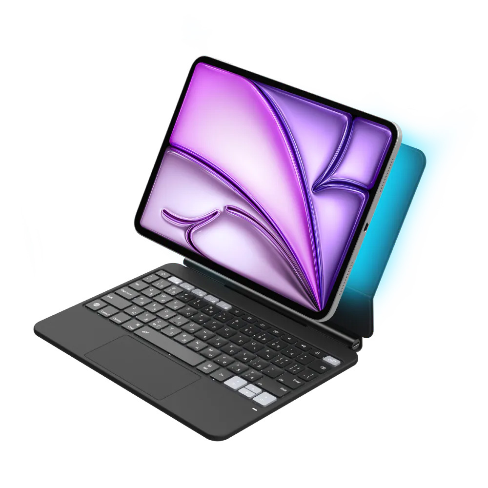 eiP｜HyperKeys 智定義鍵盤保護殼 藍牙鍵盤 iPad Air11吋 黑
