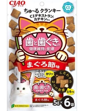 CIAO Churu 護齒吞拿魚節味脆脆餅  5g x 6包裝