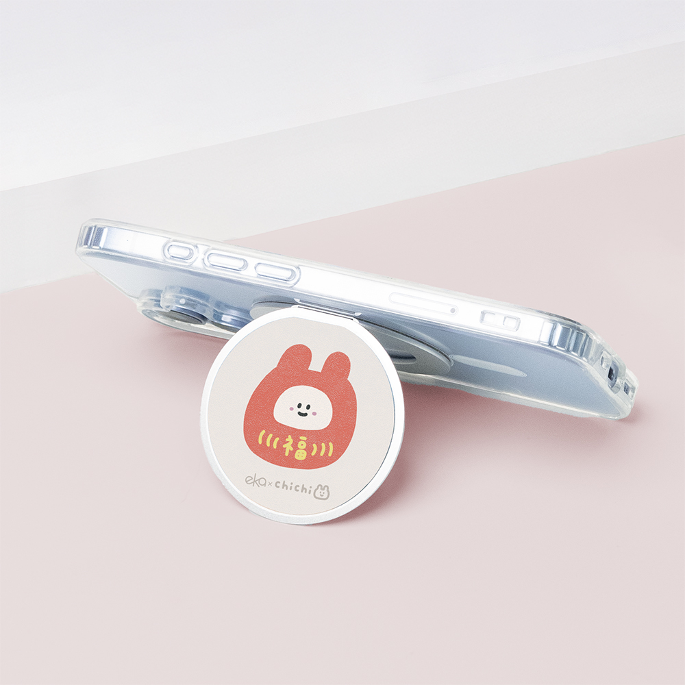 【ekax x 87小兔】磁吸鏡子金屬支架-招財福氣來