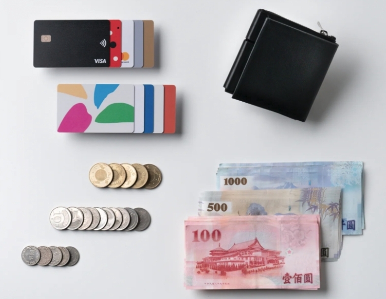 皮夾整理步驟一-清空盤點所有卡片收據
