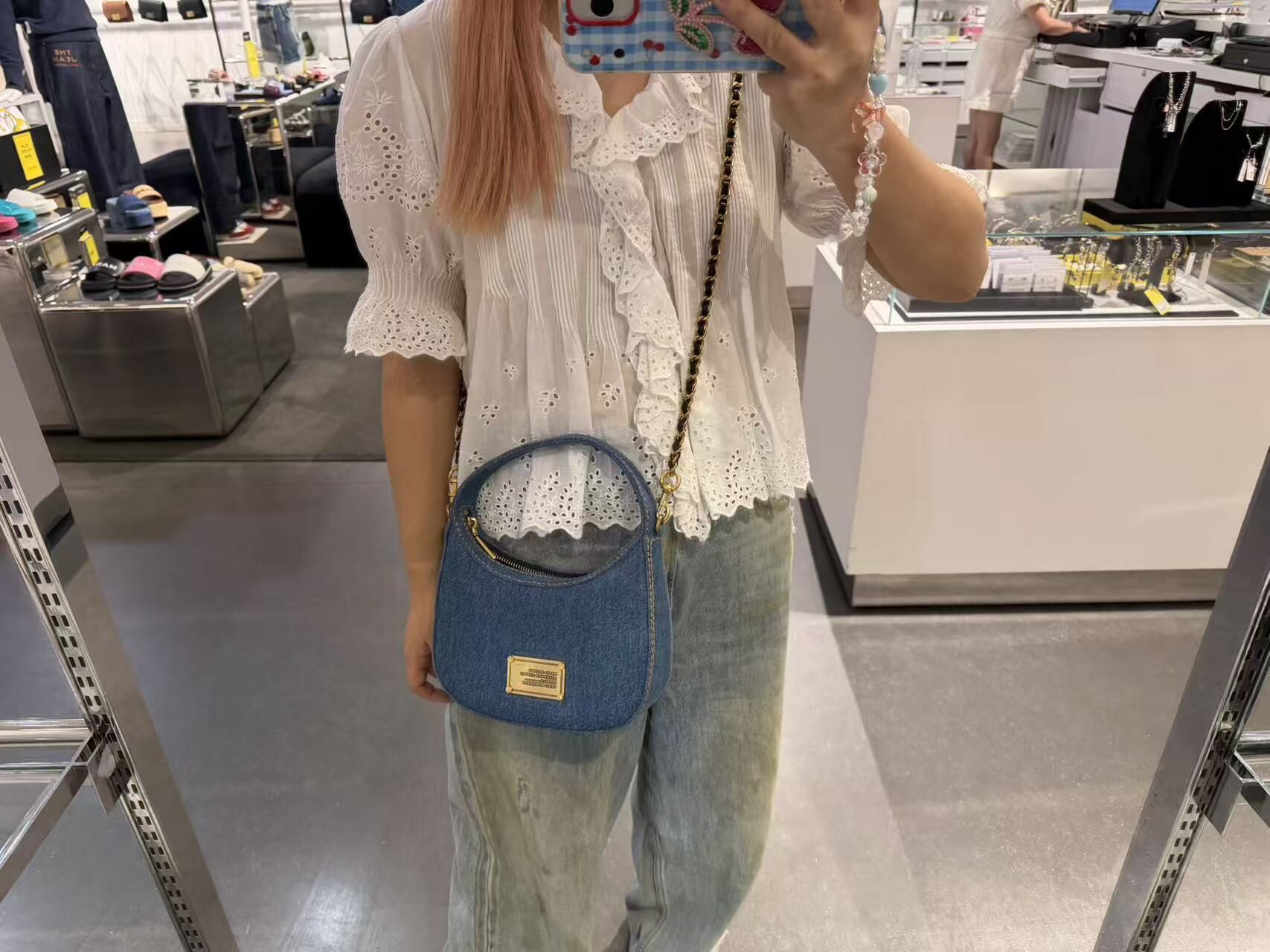 【直播】Marc Jacobs LX062663 牛仔腋下包