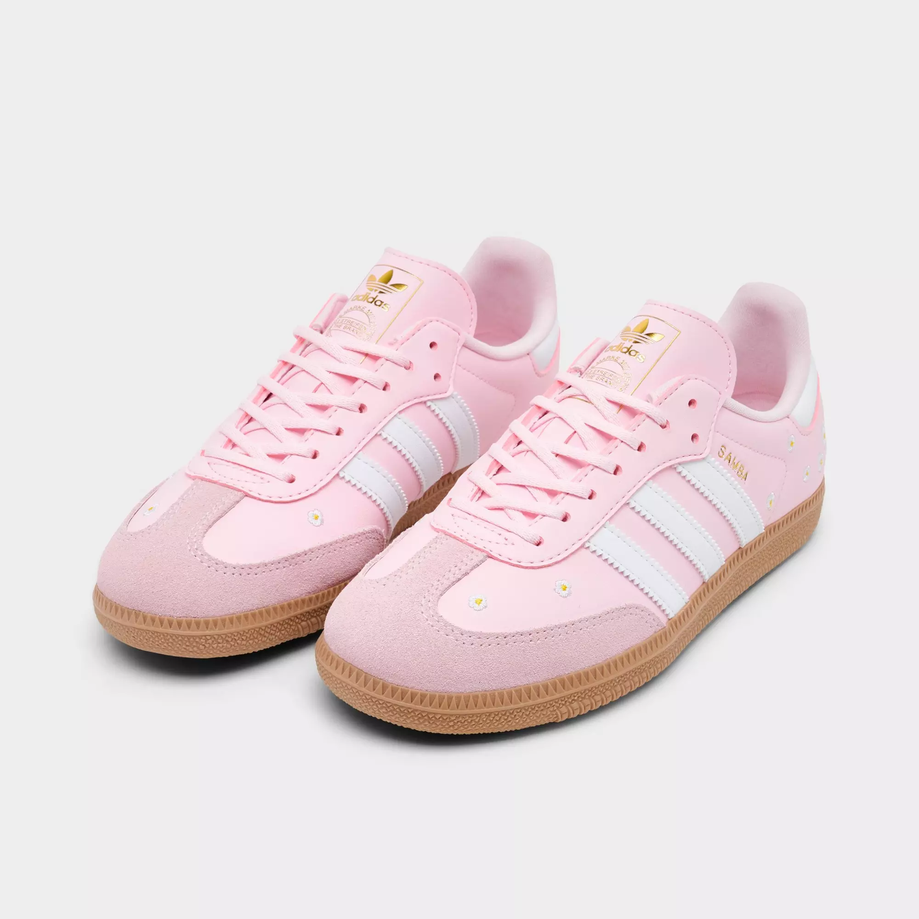 【預訂】ADIDAS ORIGINAL SAMBA 粉皮刺繡小花-GS