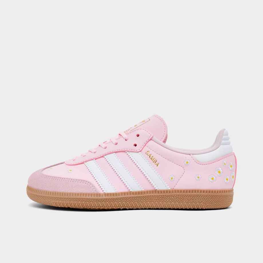 【預訂】ADIDAS ORIGINAL SAMBA 粉皮刺繡小花-GS