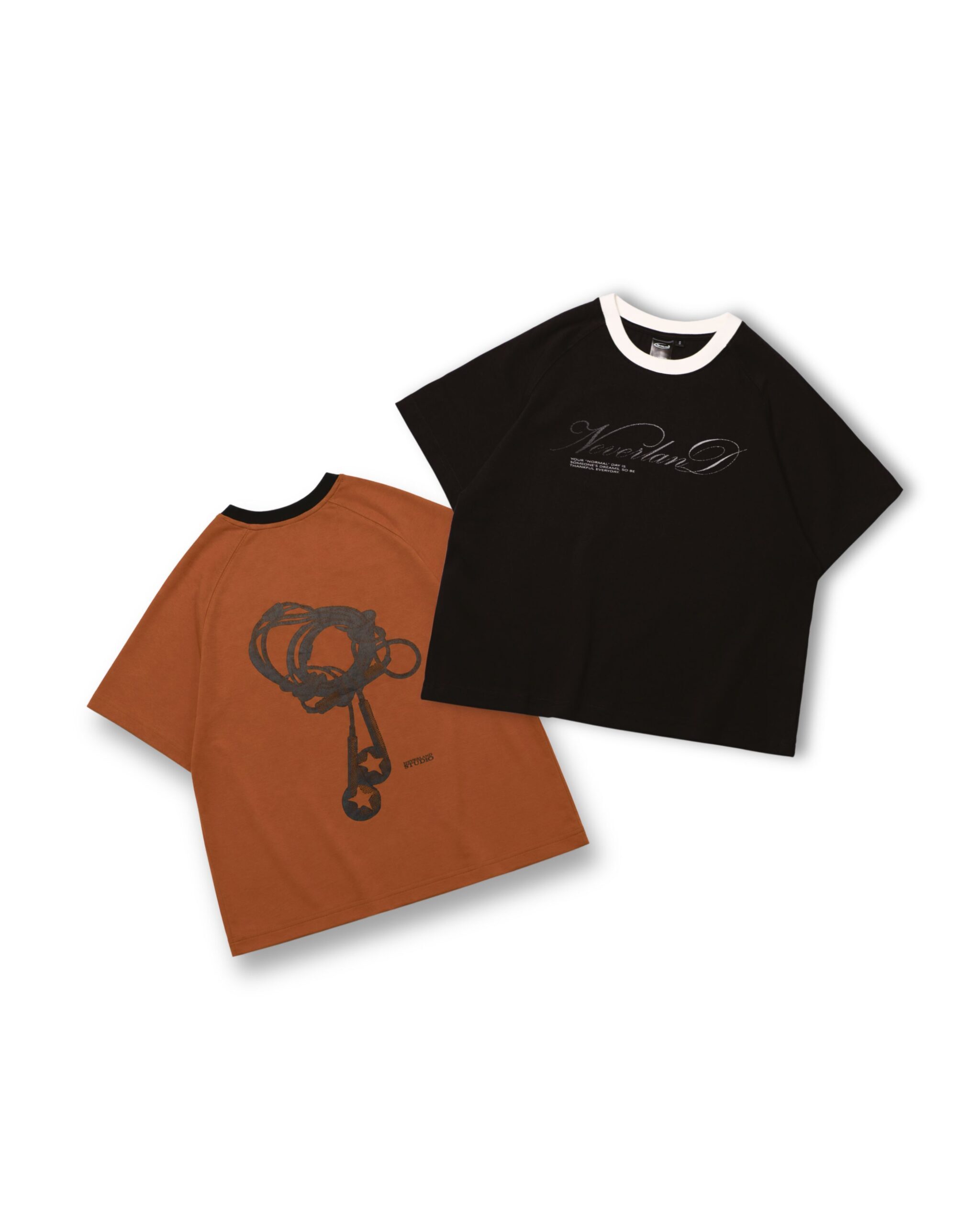 Neverland｜Earphone Tee (Black/Orange)