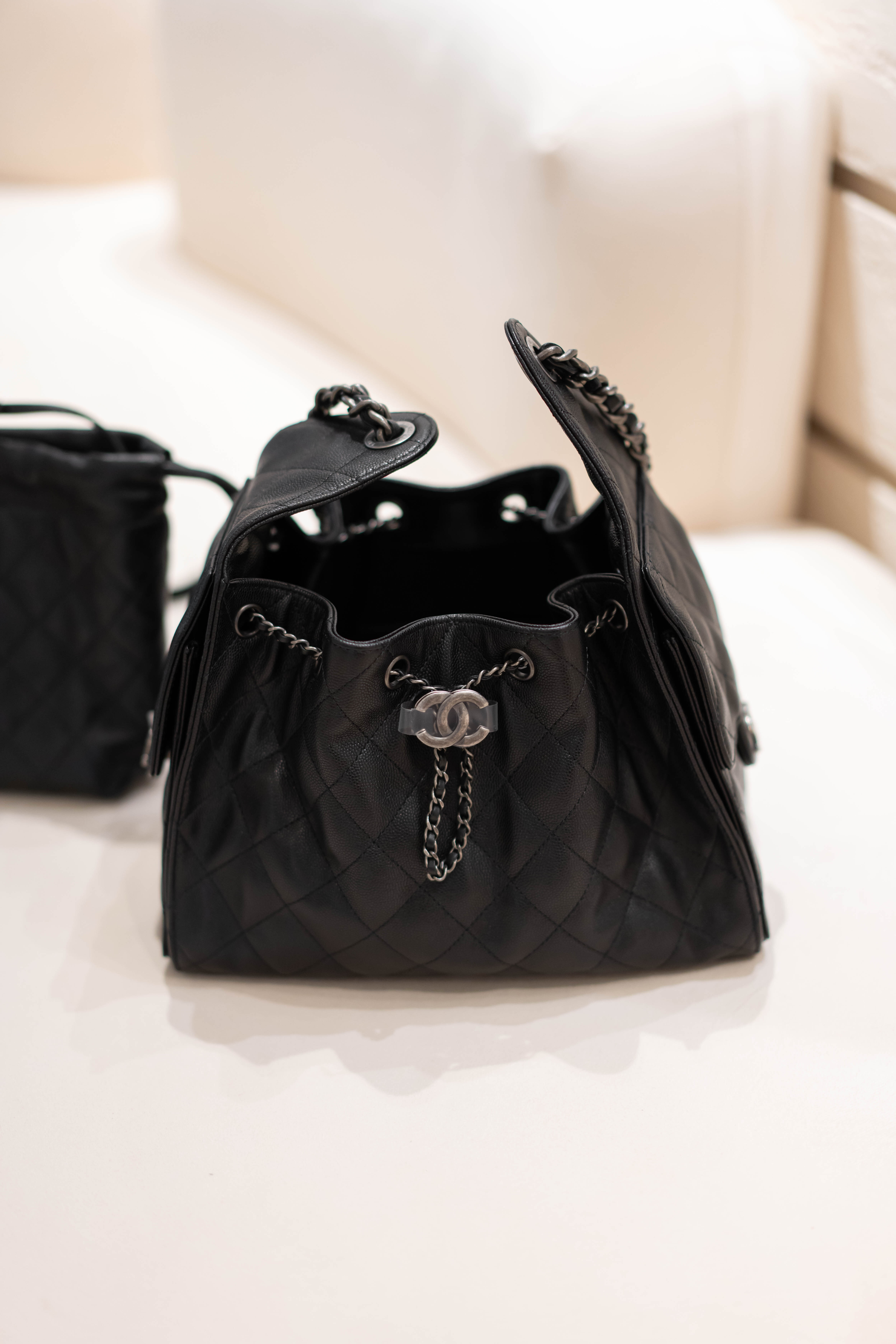 Chanel 26c 25bag in Black and Sliver