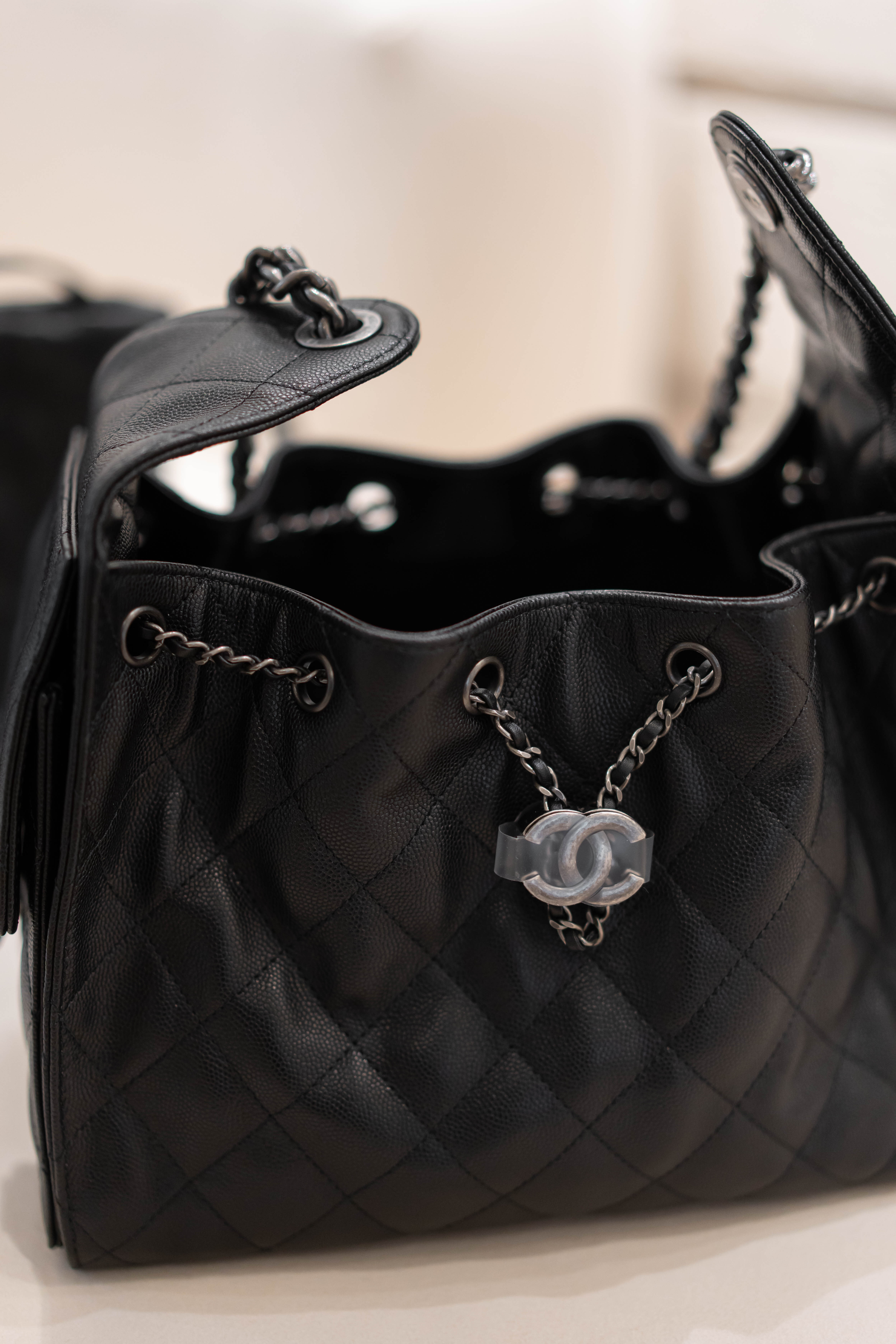 Chanel 26c 25bag in Black and Sliver