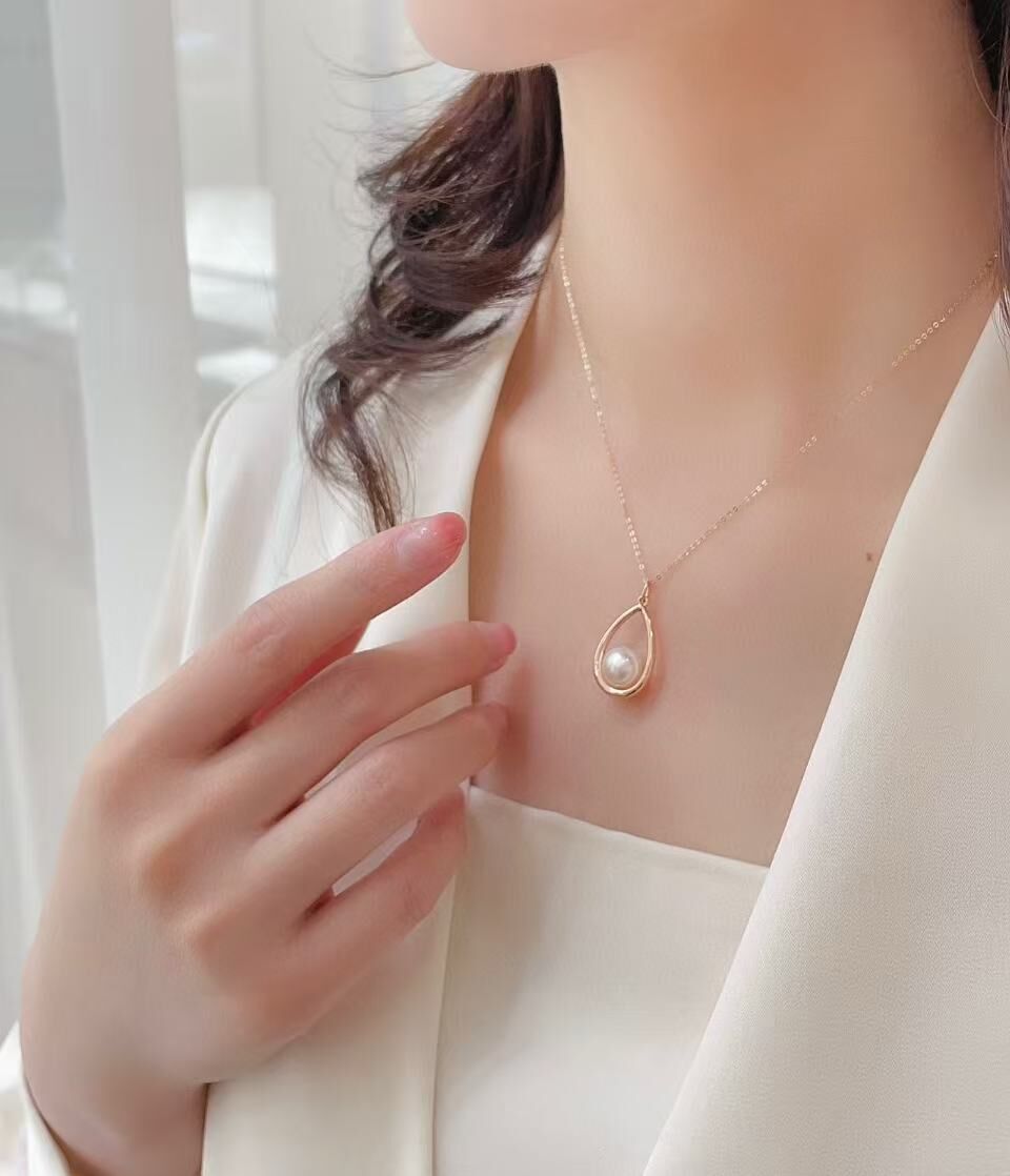 18K玫瑰金珍珠頸鏈