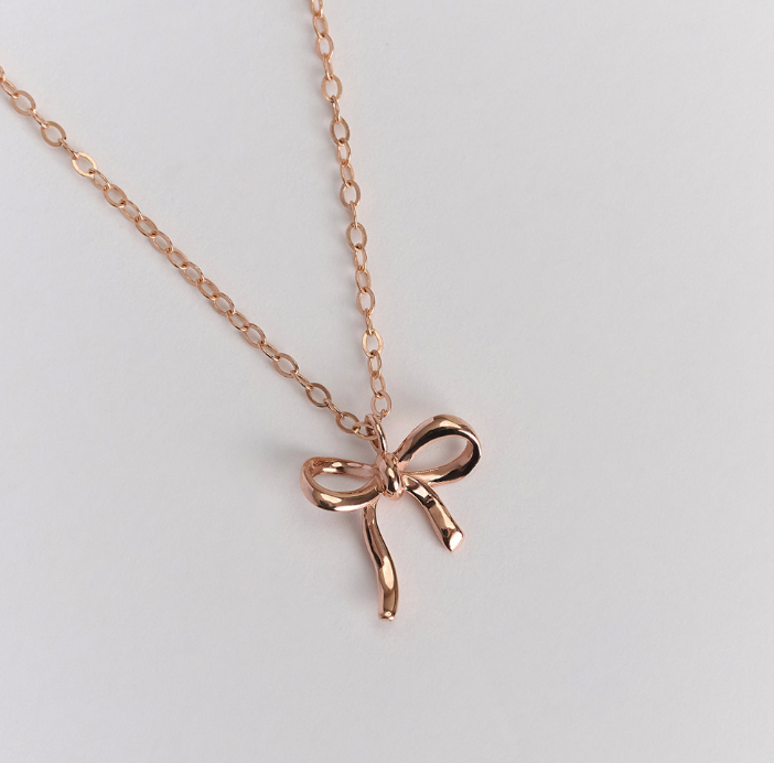 BS046 LLOYD 蝴蝶結 14K 頸鍊 Flow Ribbon 14K Necklace