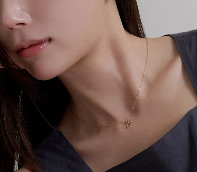 BS046 LLOYD 蝴蝶結 14K 頸鍊 Flow Ribbon 14K Necklace