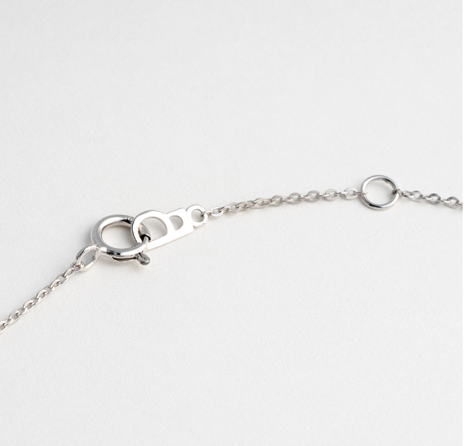 BS038 LLOYD Petite 油菜花形 0.03ct 培育鑽 10K 頸鍊 Petite White Canola Lab Diamond 10K Necklace