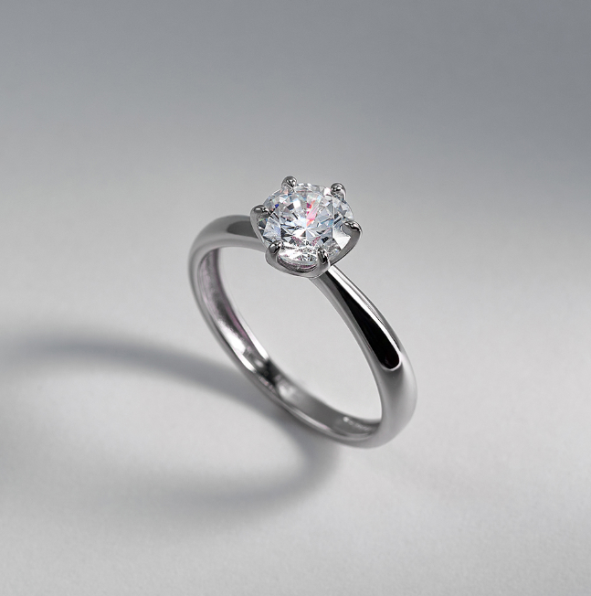 BS033 LLOYD 經典 6爪 1.0ct 培育鑽 14K 戒指 Signature 6-Prong Solitaire 1.0ct Diamond 14K Ring