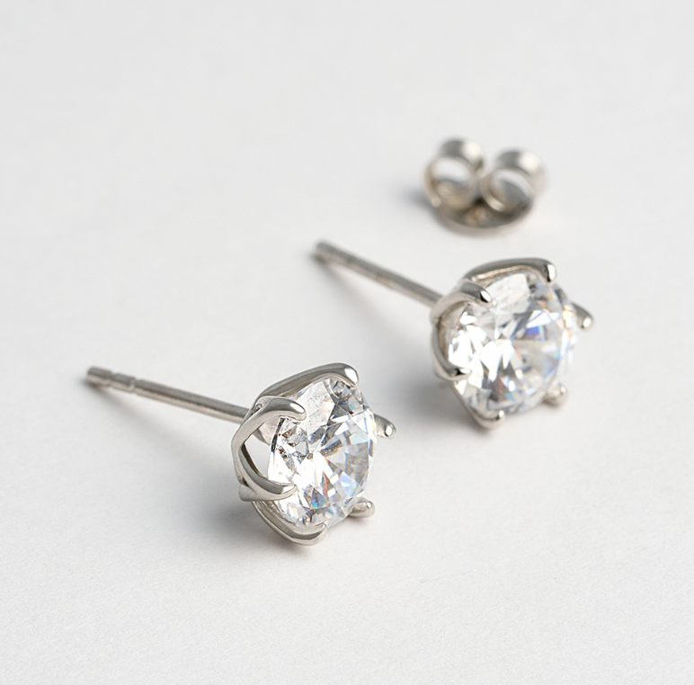BS030 LLOYD 經典 6爪 1.0ct 培育鑽 14K 耳環 Signature 6-Prong Solitaire 1.0ct Diamond 14K Earrings (1.0ct*2ea)