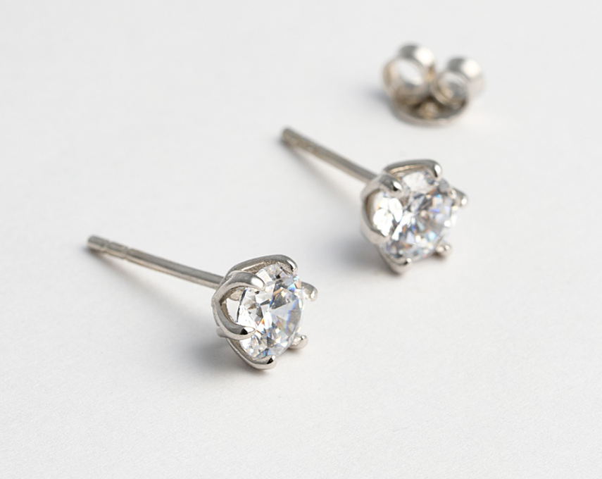 BS029 LLOYD 經典 6爪 0.5ct 培育鑽 14K 耳環 Signature 6-Prong Solitaire 0.5ct Diamond 14K Earrings (0.5ct*2ea)