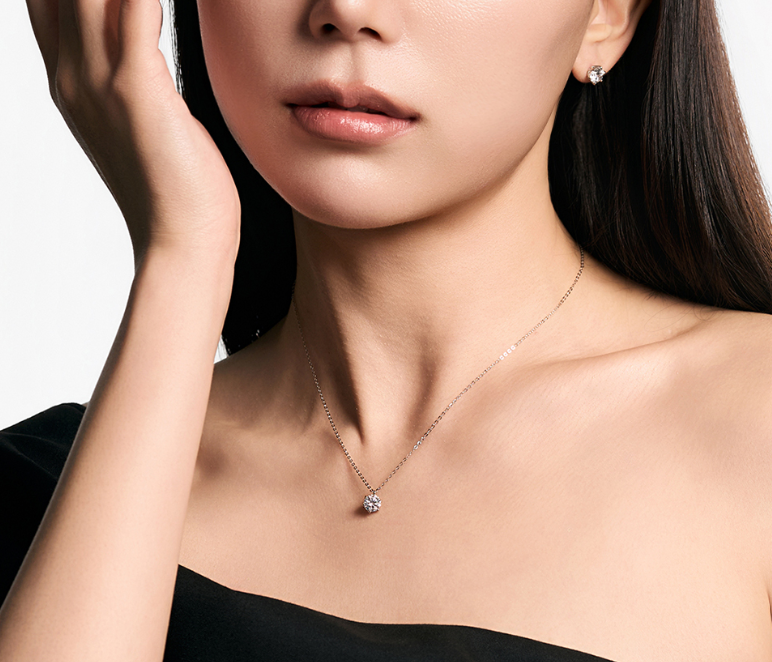 BS027 LLOYD 經典 6爪 1.0ct 培育鑽 14K 頸鍊 Signature 6-Prong Solitaire 1.0ct Diamond 14K Necklace