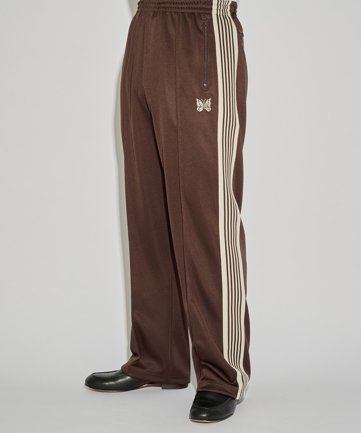 Needles x Studious Track Pants - Poly Smooth - BROWN