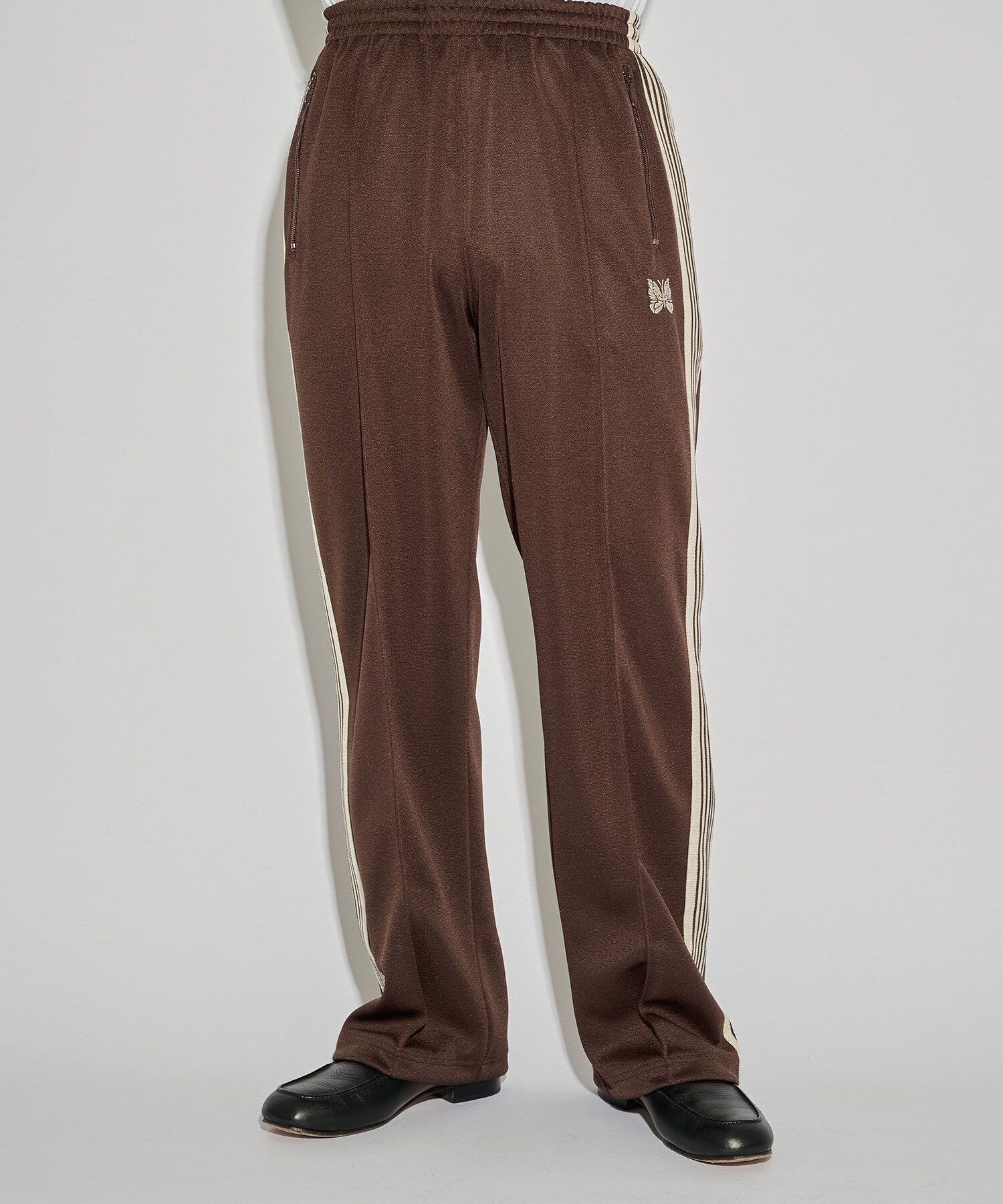 Needles x Studious Track Pants - Poly Smooth - BROWN