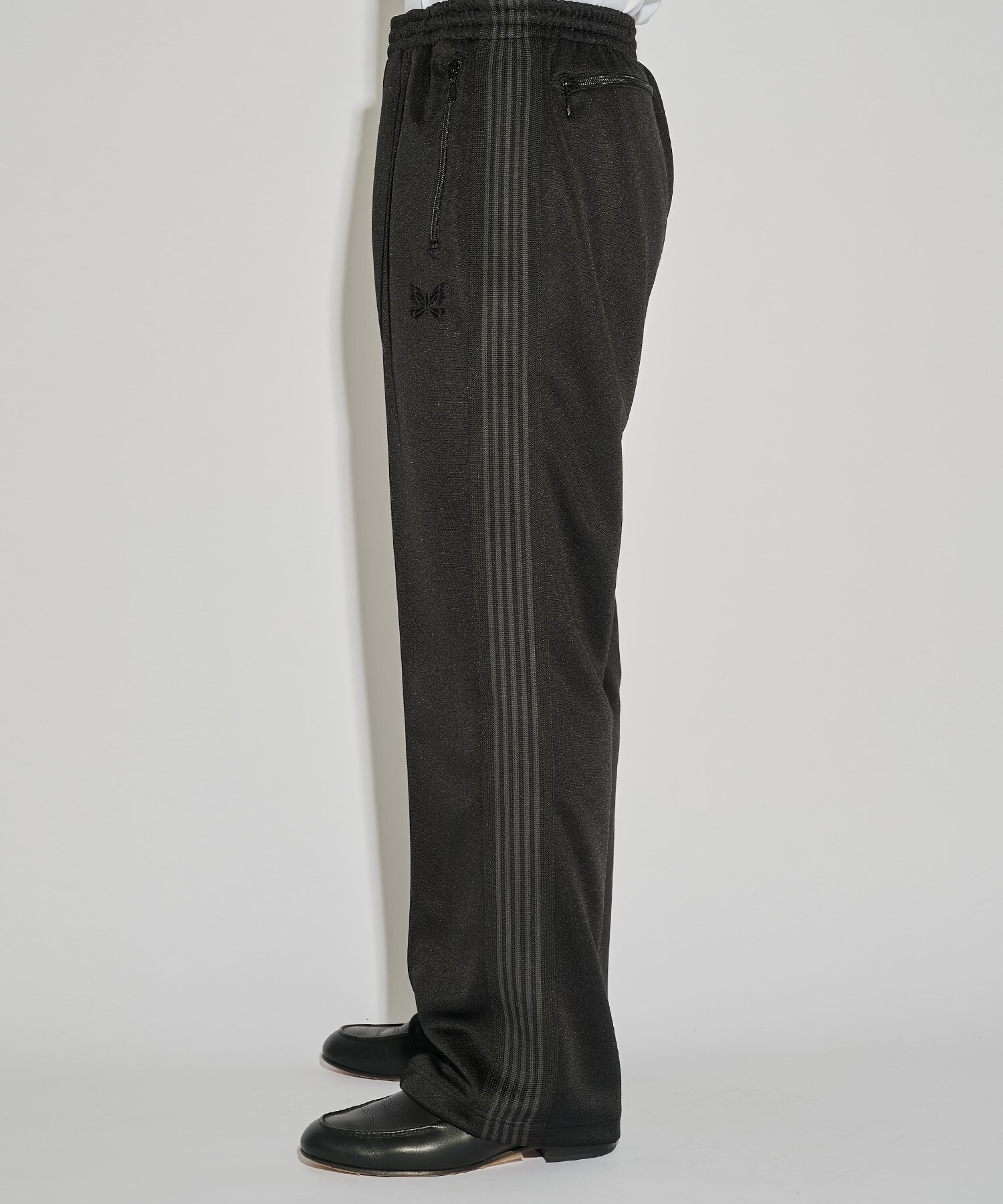 Needles x Studious Track Pants - Poly Smooth - BLACK