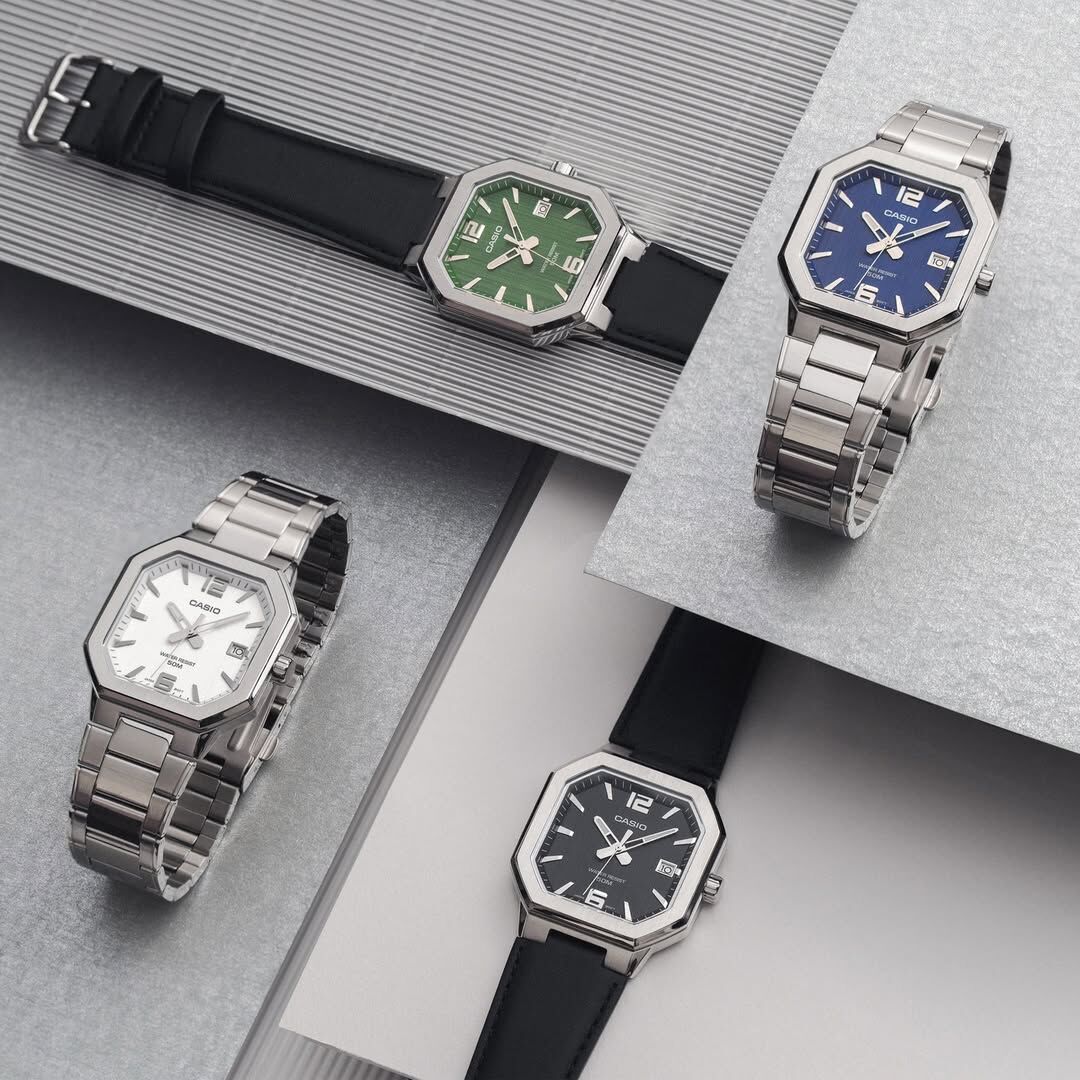 <現貨> CASIO STANDARD 石英 八角 矩形 不鏽鋼 手錶
