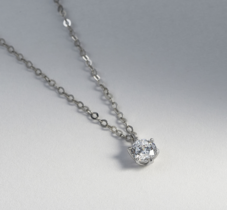 BS025 LLOYD 經典 6爪 0.3ct 培育鑽 14K 頸鍊 Signature 6-Prong Solitaire 0.3ct Diamond 14K Necklace