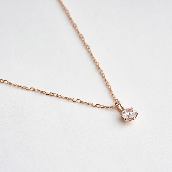 BS024 LLOYD 0.09ct 培育鑽 14K 頸鍊 0.09ct Lab Diamond 14K Necklace