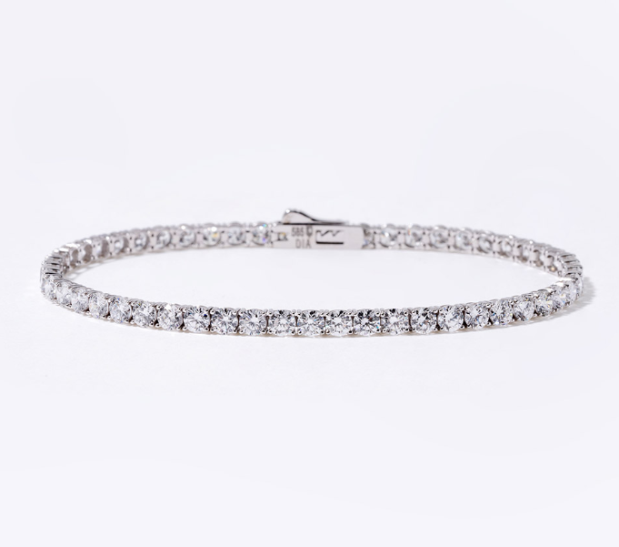 BS023 LLOYD 專貴級 5.4ct 培育鑽 14K 經典網球手鍊 Lab Diamond 5.4ct 14K Tennis Bracelet (0.1ct*54ea, 5.4ct)