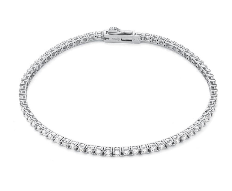 BS022 LLOYD 專貴級 2MM 培育鑽 2.272ct 14K 經典網球手鍊 Lab Diamond 2mm 14K Tennis Bracelet (2mm*71ea, 2.272ct)