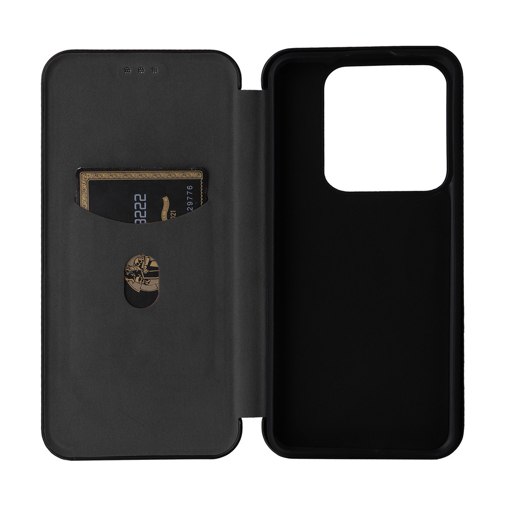 XPRO - Ultra Slim Flip - Xiaomi 17T Pro Case 貼身防撞翻蓋碳纖皮紋插卡支架手機保護殼
