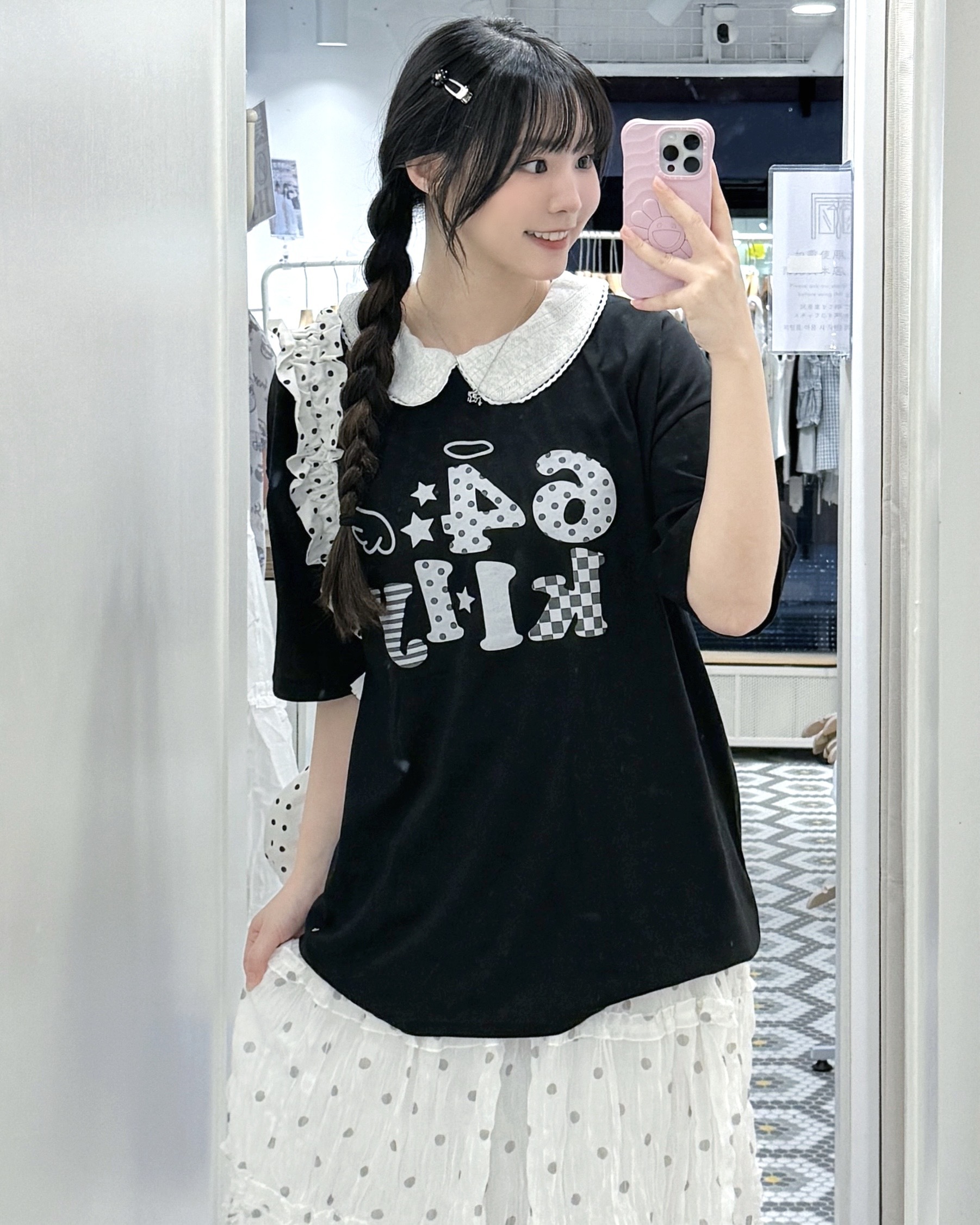 T1548｜古早風元素꒰ྀི১ ໒꒱ིྀ 64klly OVERSIZE TEEִ ࣪𖤐