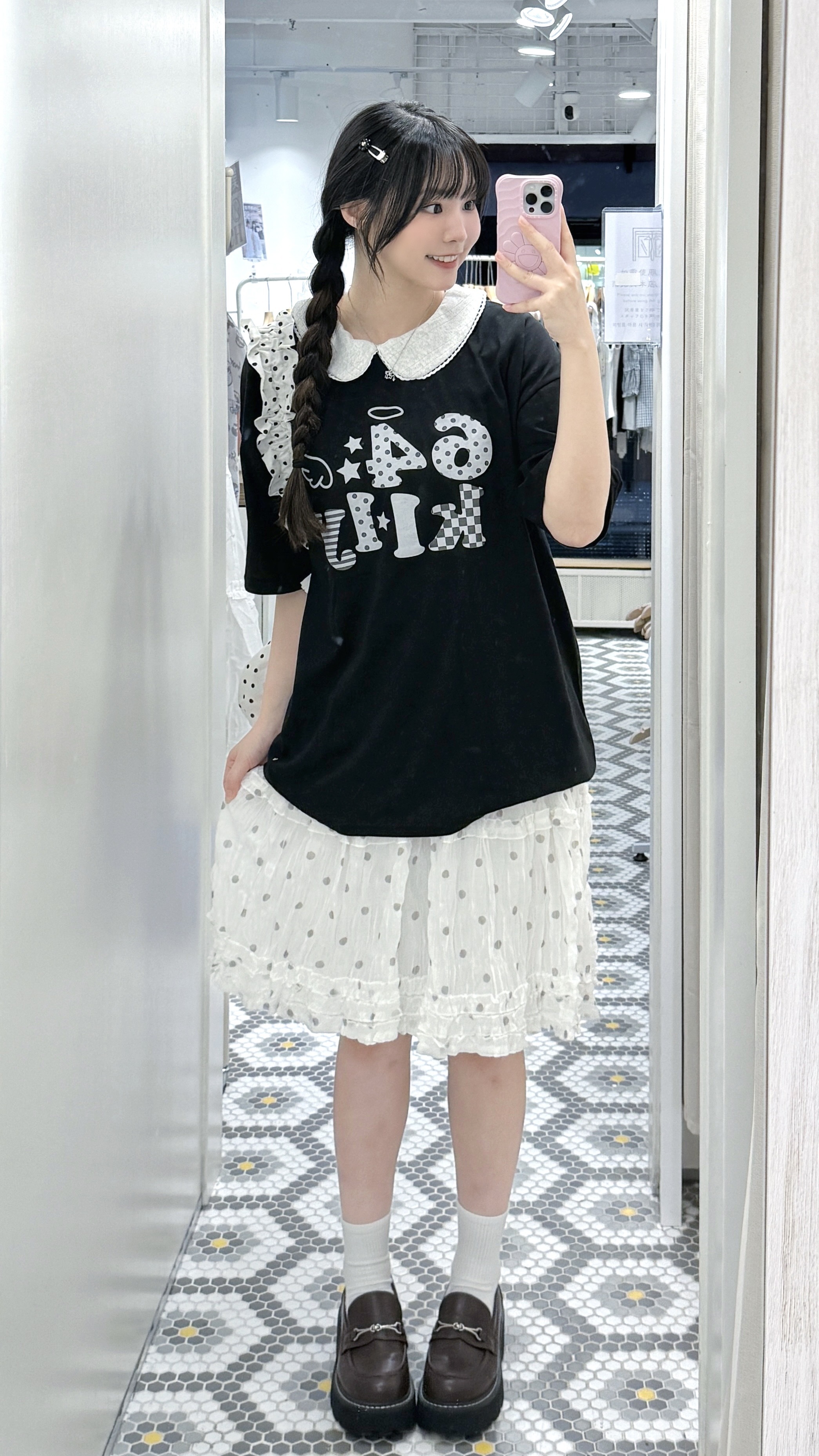 T1548｜古早風元素꒰ྀི১ ໒꒱ིྀ 64klly OVERSIZE TEEִ ࣪𖤐