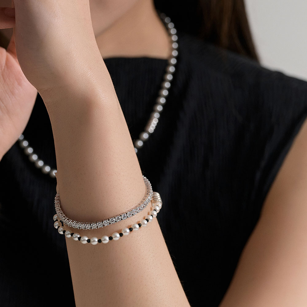 BS001 LLOYD 經典網球手鍊 White Timeless 3mm Basic Tennis Bracelet