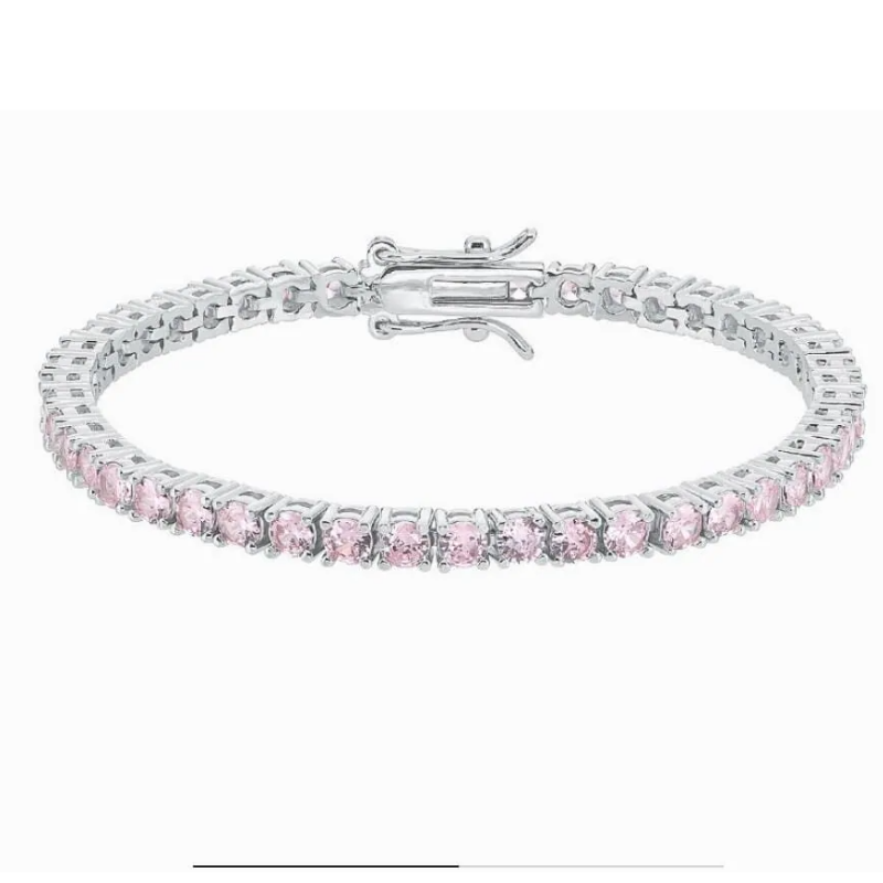 BS003 LLOYD 粉紅網球手鍊 Pink Timeless 3mm Tennis Bracelet
