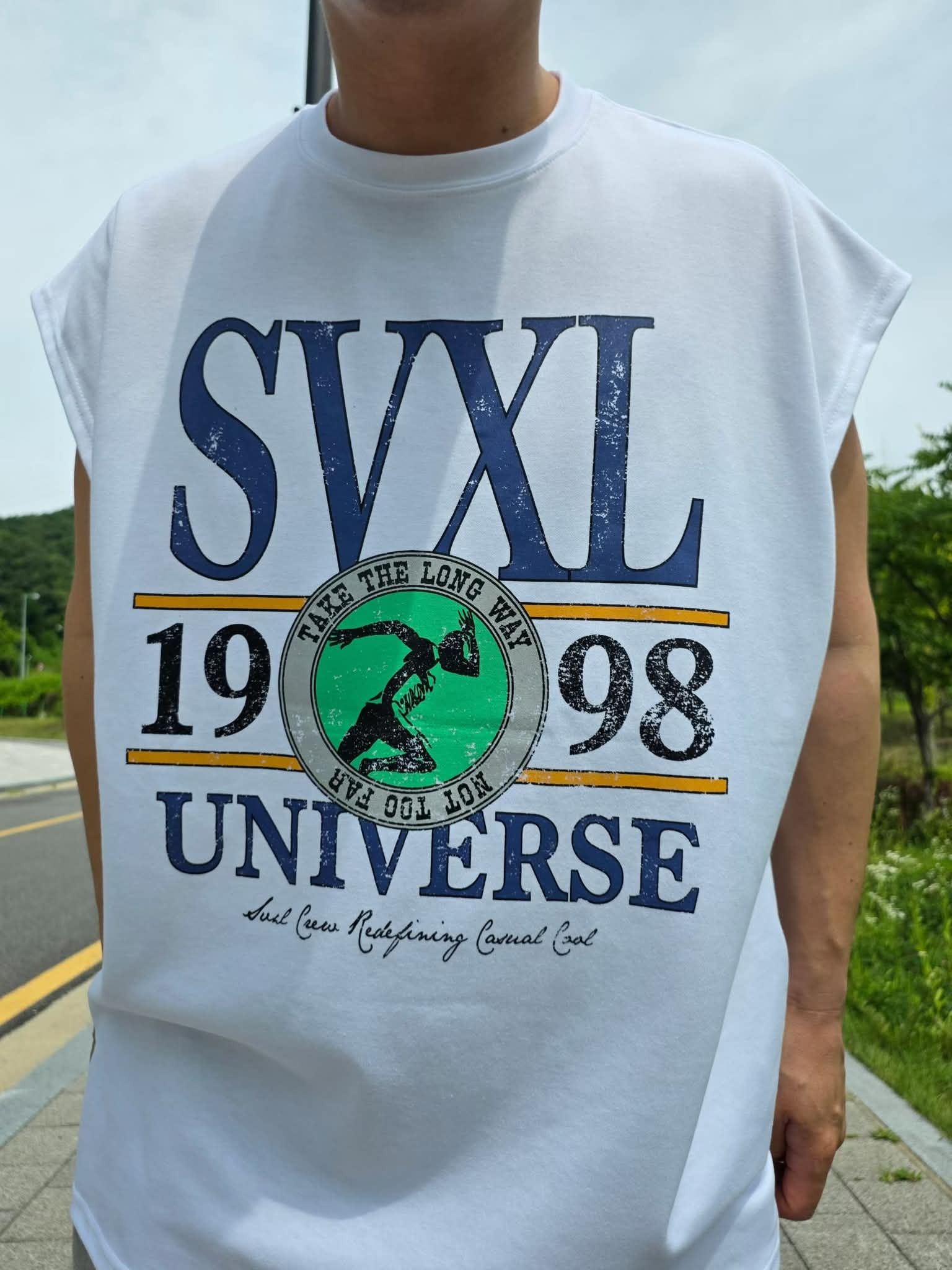 OverSize英文字圖案背心 SVXL-135V