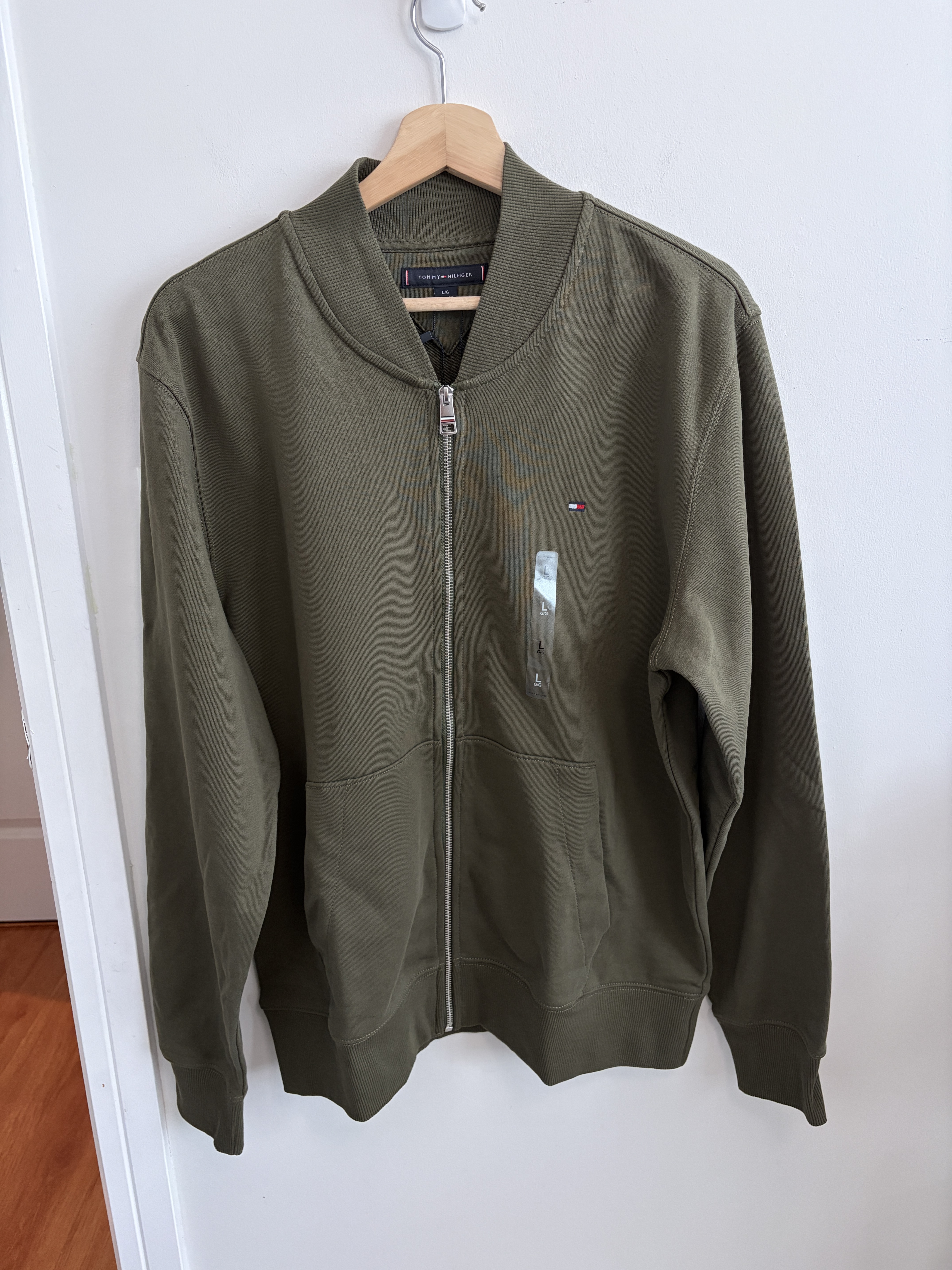 TOMMY 男大人 經典款 小LOGO 棉質 棒球外套