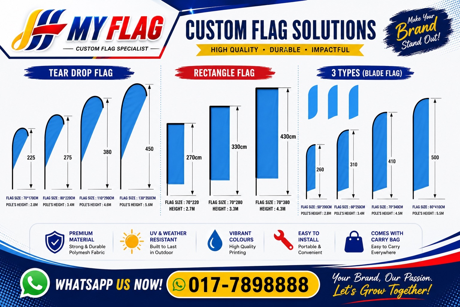 PREMIUM POLYMESH FEATHER FLAG | Double Sided Printing Available | Different Artwork on Each Side
