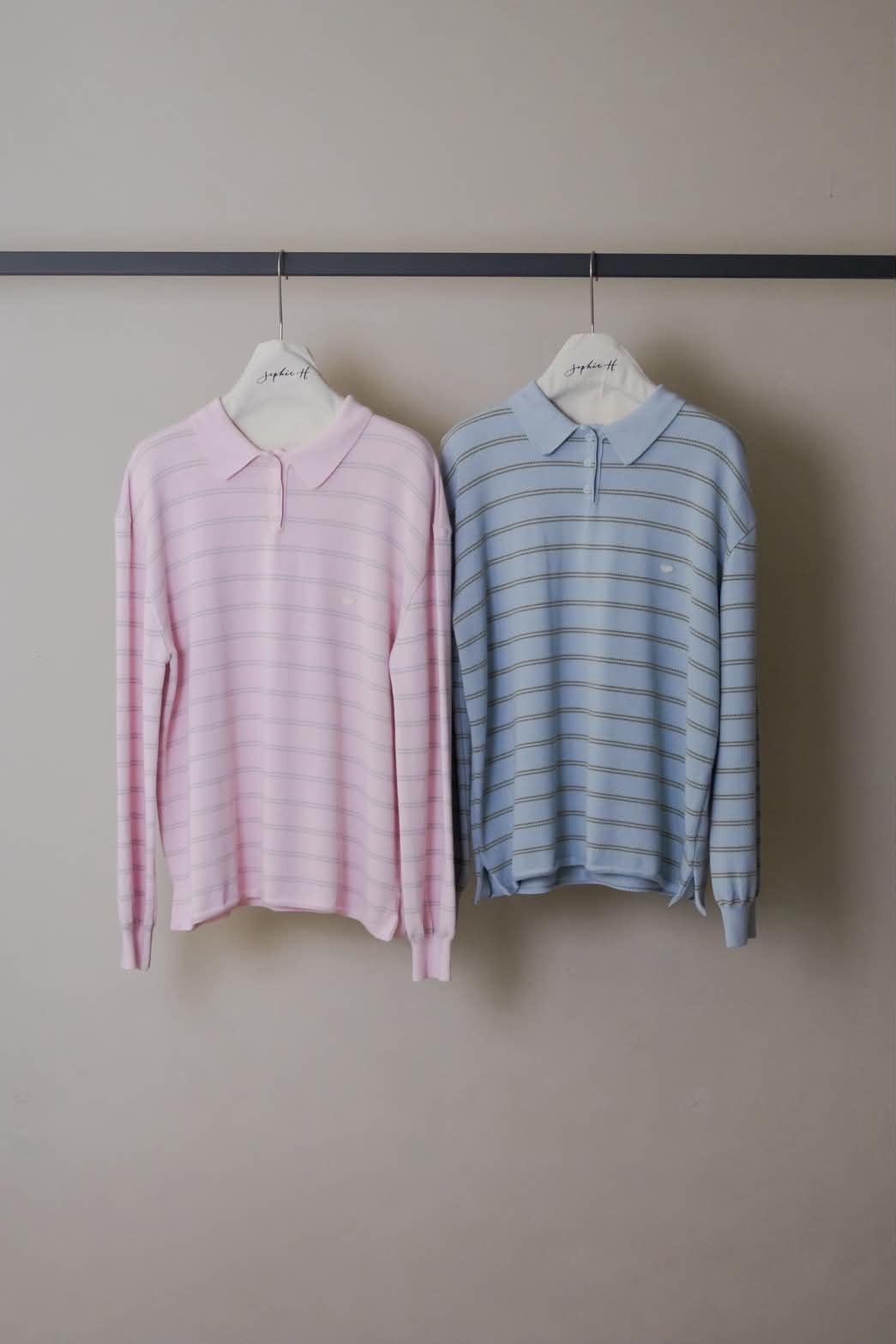 PA21 奶昔條紋 Polo 上衣