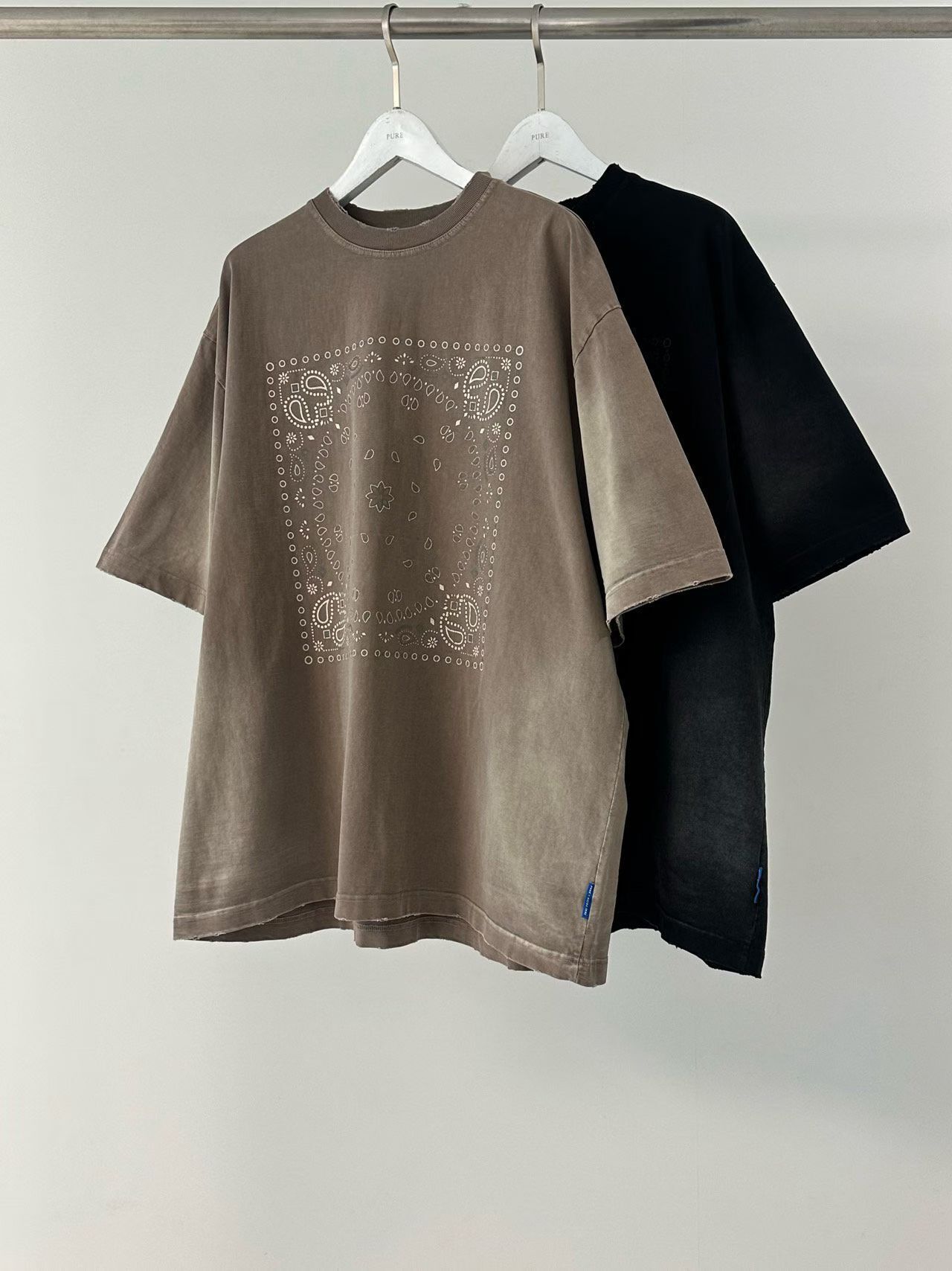 仿污圖案短袖Tee PURE-194T
